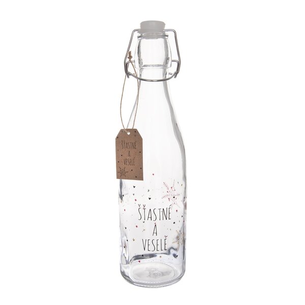 Láhev s klip uzávěrem VLOČKA 0,52 l 