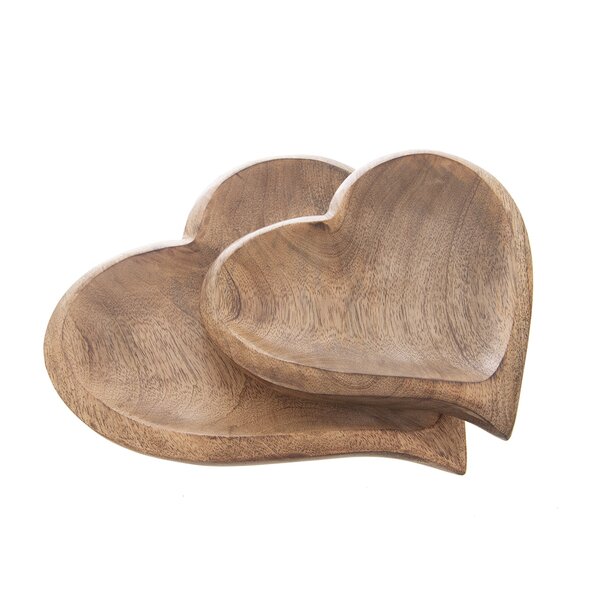 Servírovací tác MANGO srdce 20x20 cm