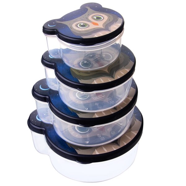 Svačinový box sova 4 ks