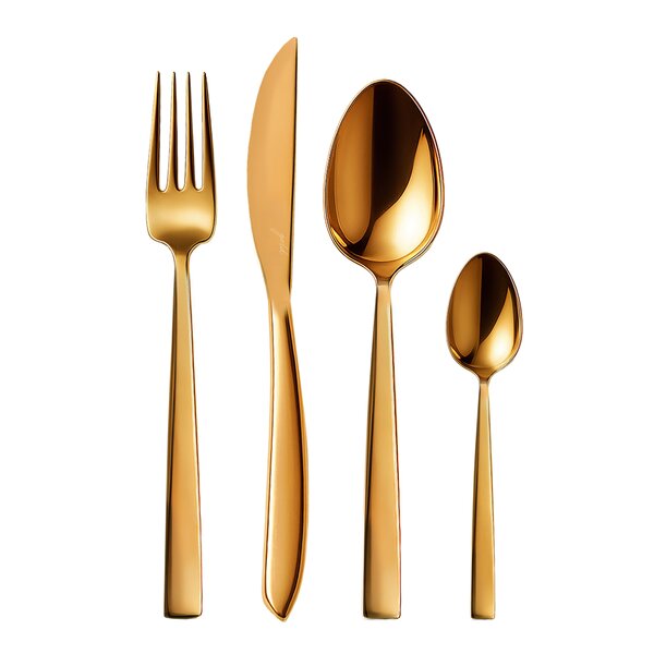 Jídelní příbory Gold 24 dílů