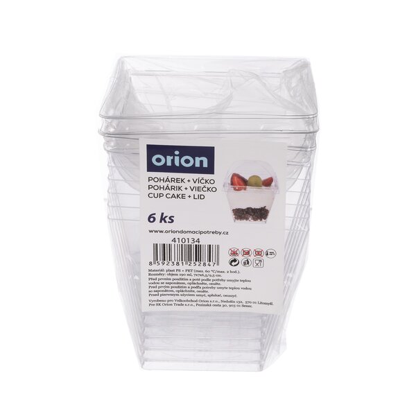 Pohárek s víčkem panna cotta 0,19 l 6 ks