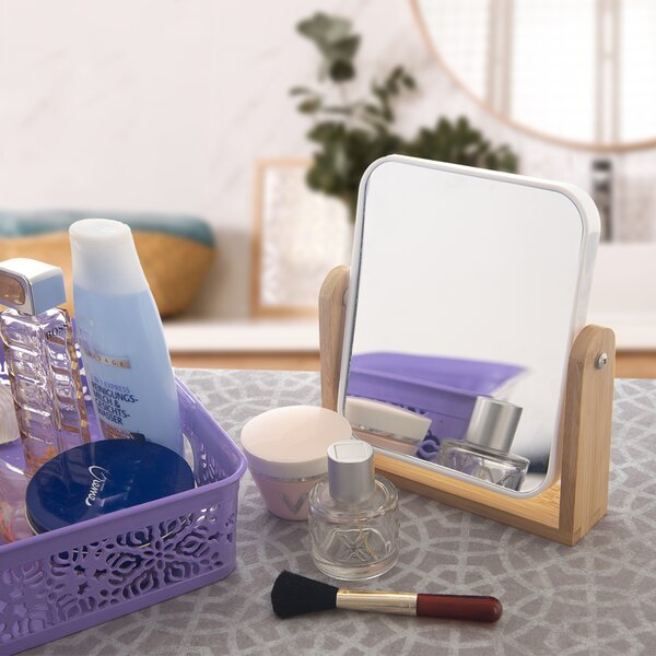 Kosmetické zrcátko WHITNEY se stojánkem 18x20 cm