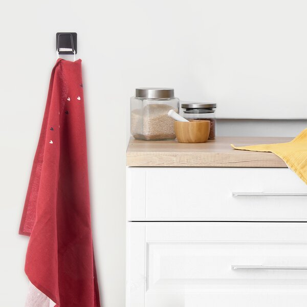 Háček-držák samolepicí BLACK 2 ks