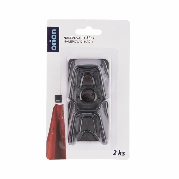 Háček-držák samolepicí BLACK 2 ks