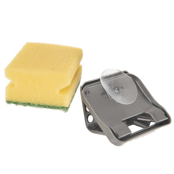 Držák na houbu na nádobí s houbičkou