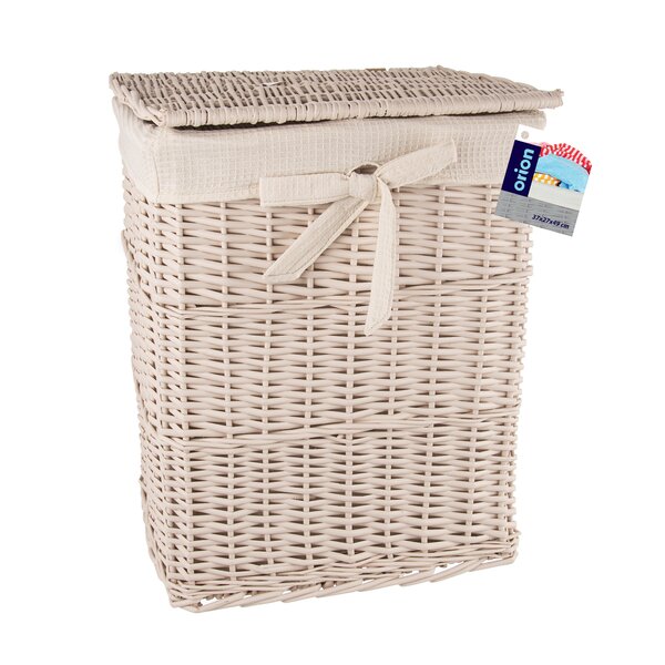 Prádelní koš s víkem béžový