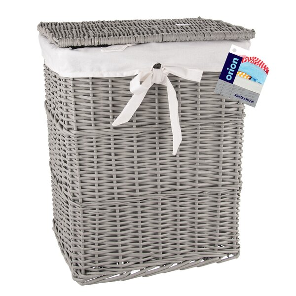 Prádelní koš s víkem šedý