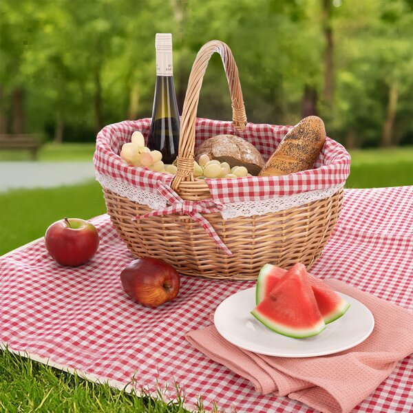 Piknikový koš s textilní vsadkou KÁRO