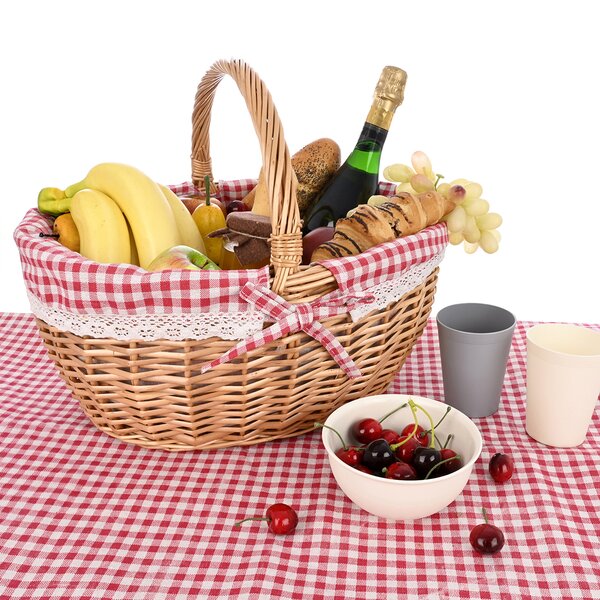 Piknikový koš s textilní vsadkou KÁRO