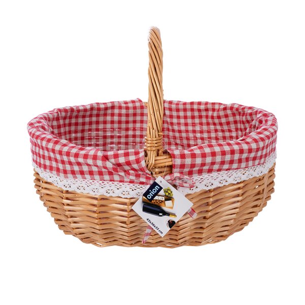 Piknikový koš s textilní vsadkou KÁRO