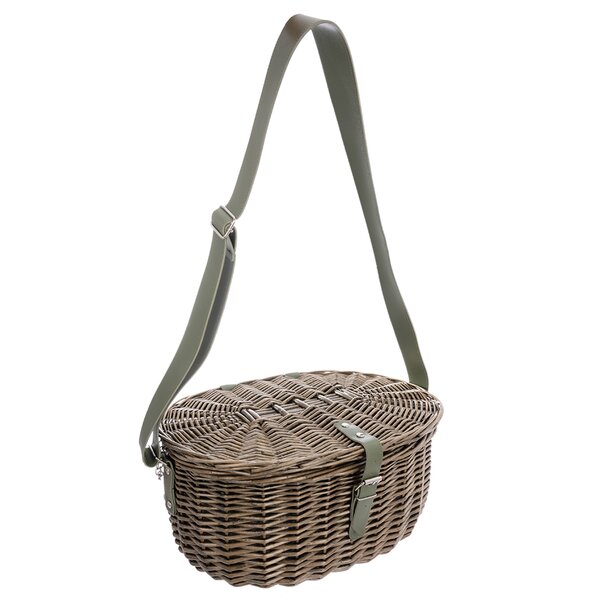 Piknikový koš s víkem a textilní vsadkou VERDE