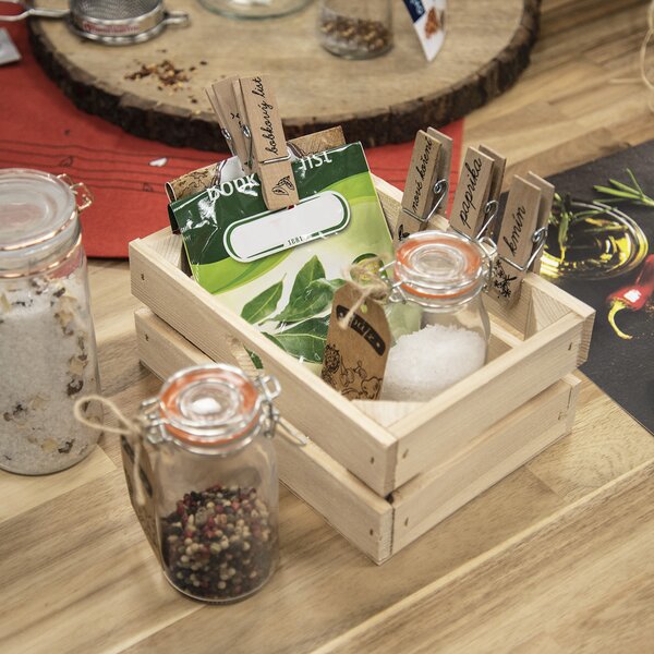 Dekorativní bedýnka Industrial SRDCE 20x14,5x8 cm