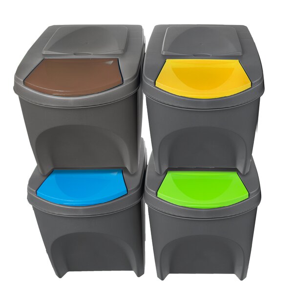 Odpadkový koš na tříděný odpad Sort 4x21 l