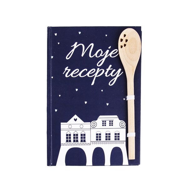 Kniha na recepty s vařečkou WINTER CITY