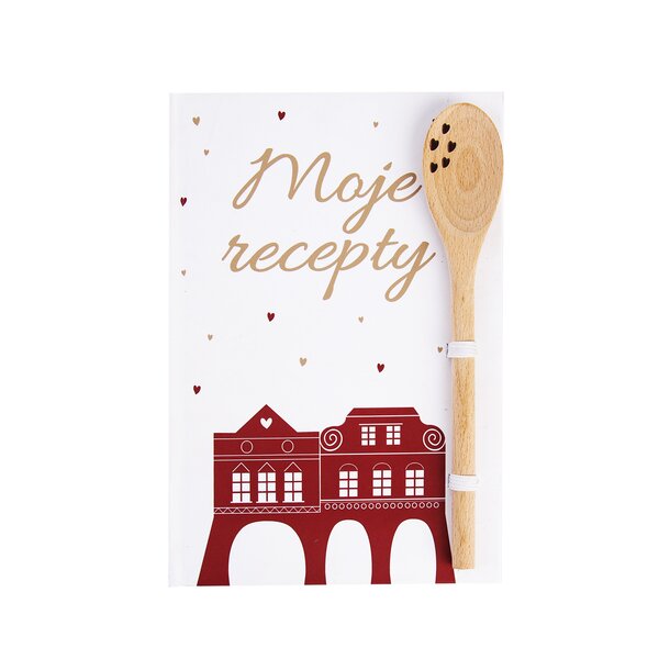 Kniha na recepty s vařečkou WINTER CITY