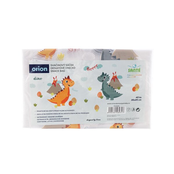 Svačinový sáček 35x25 cm 40 ks DINO