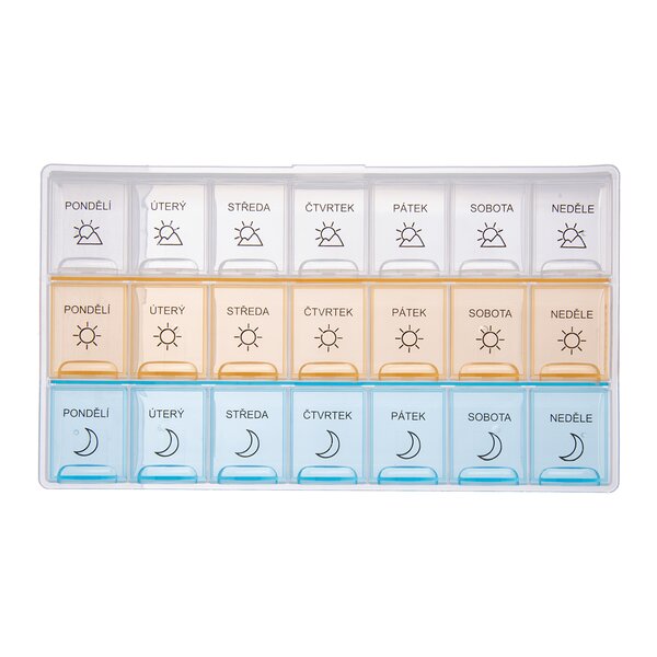 Organizér na léky týdenní 3 sekce