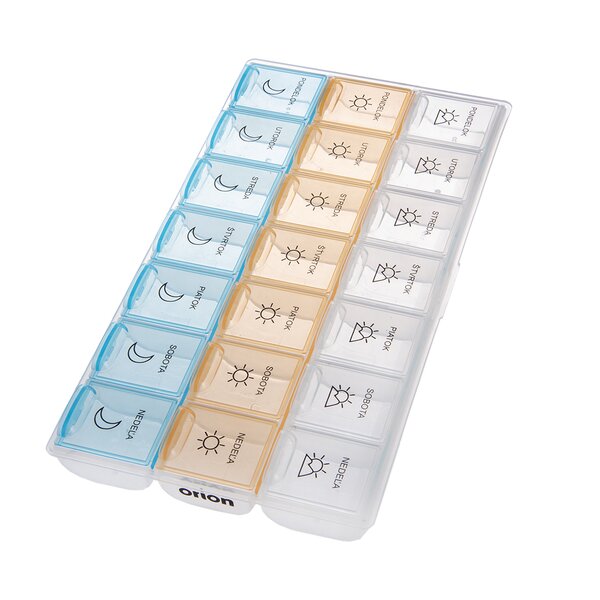 Organizér na léky týdenní 3 sekce