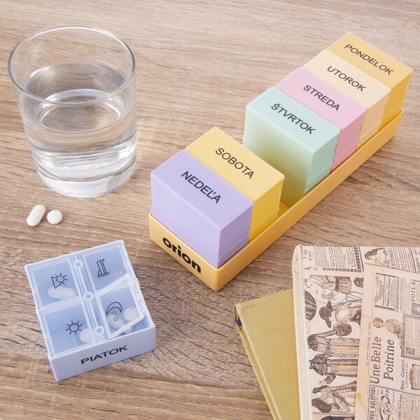 Organizér na léky týdenní 4 sekce