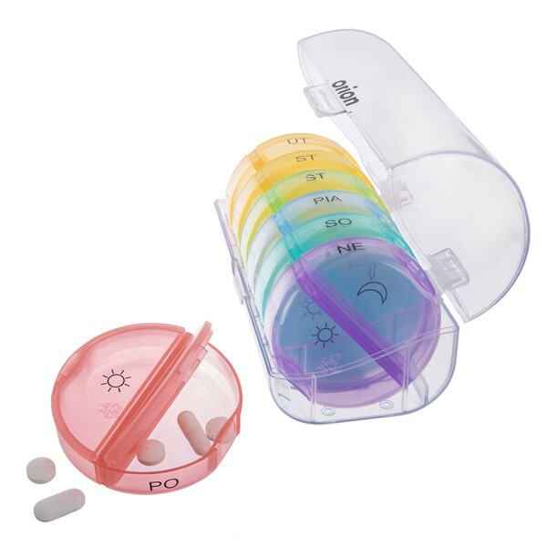 Organizér na léky týdenní 2 sekce s obalem