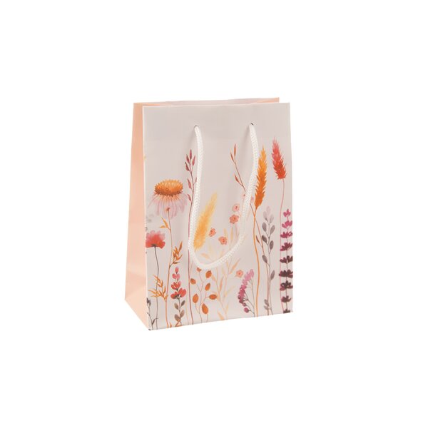Dárková taška květy 11,5x6x15,5 cm