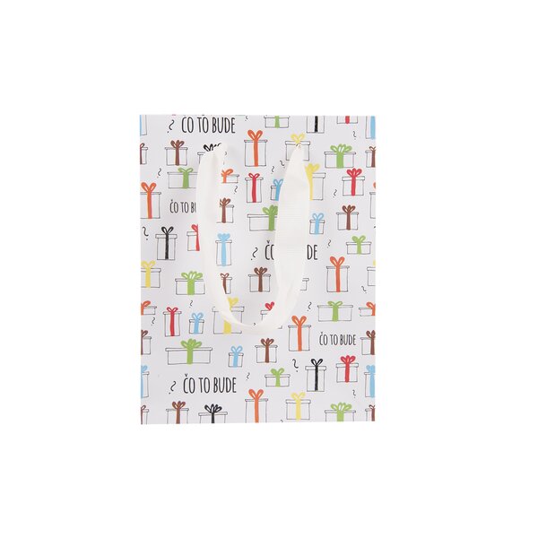 Dárková taška Čo to bude 14x7x18 cm