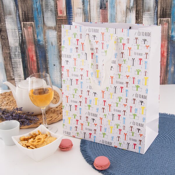 Dárková taška Čo to bude 26x12x32 cm