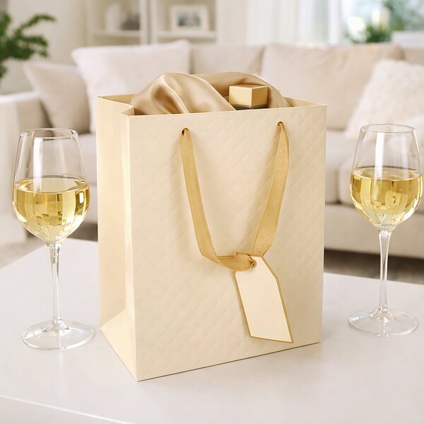 Dárková taška quilt 18x10x23 cm