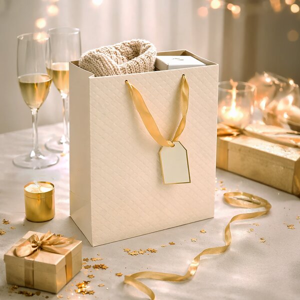 Dárková taška quilt 26x12x32 cm