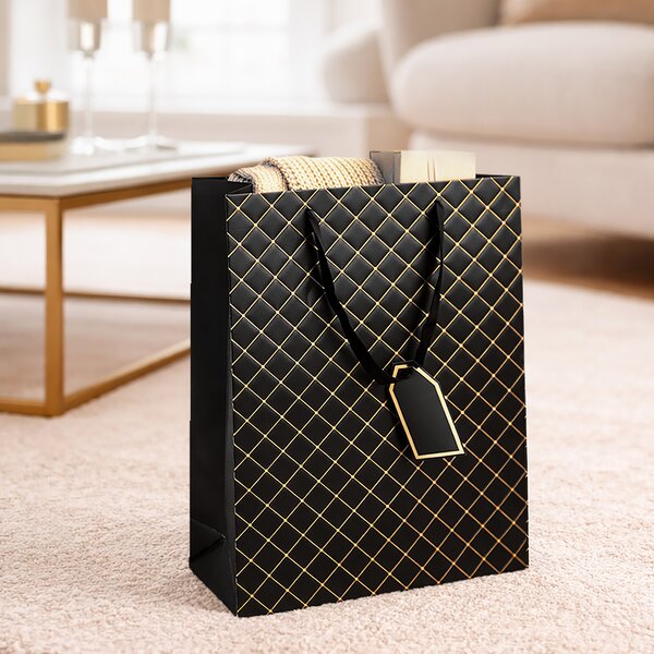 Dárková taška quilt 31x12x42 cm