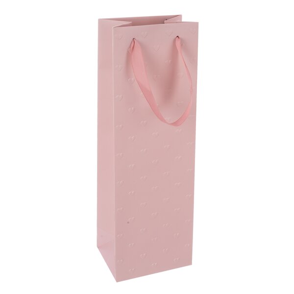 Dárková taška vytlačovaná srdíčka 12x9x36 cm