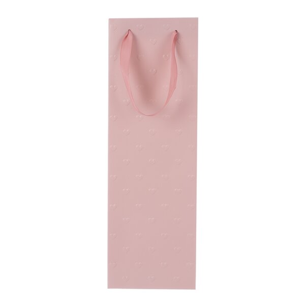 Dárková taška vytlačovaná srdíčka 12x9x36 cm