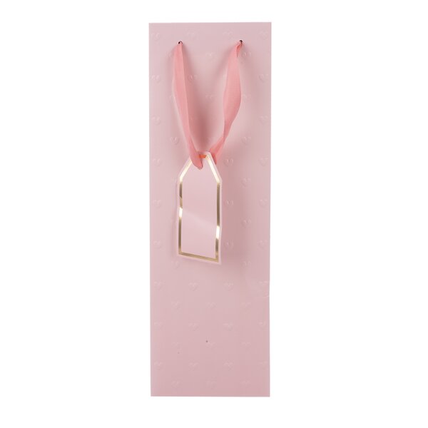 Dárková taška vytlačovaná srdíčka 12x9x36 cm