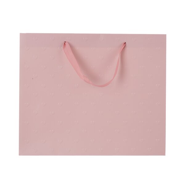 Dárková taška vytlačovaná srdíčka 31x12x26 cm