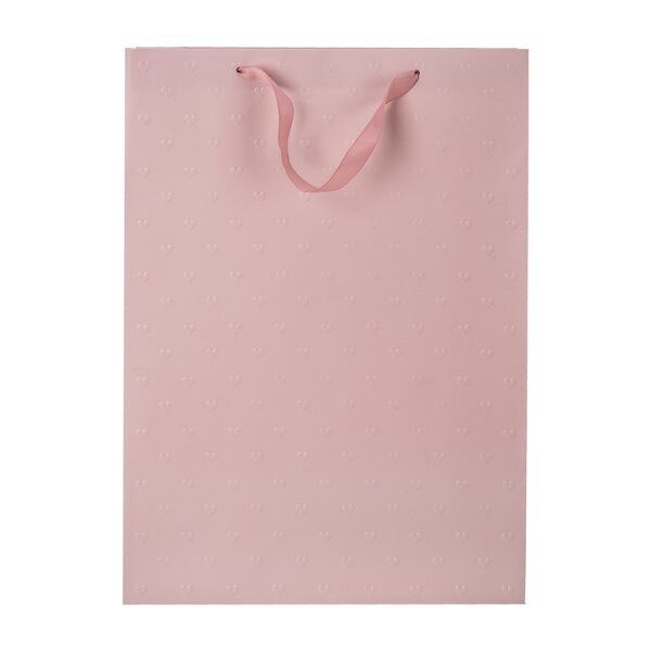 Dárková taška vytlačovaná srdíčka 30,5x12x42 cm