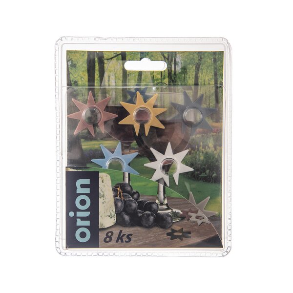 Rozlišovače na sklenice hvězdy 8 ks