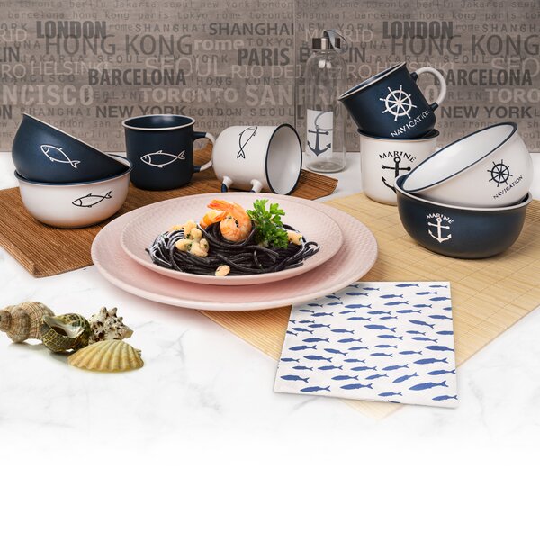 Servírovací ubrousky Modré rybičky SEA