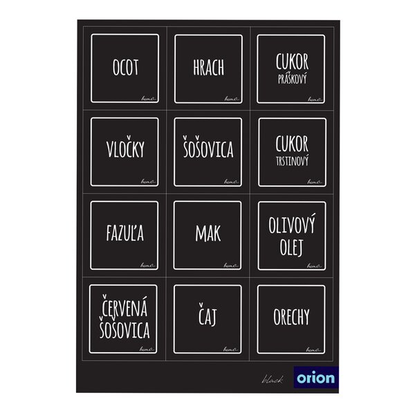 Samolepky na dózy BLACK