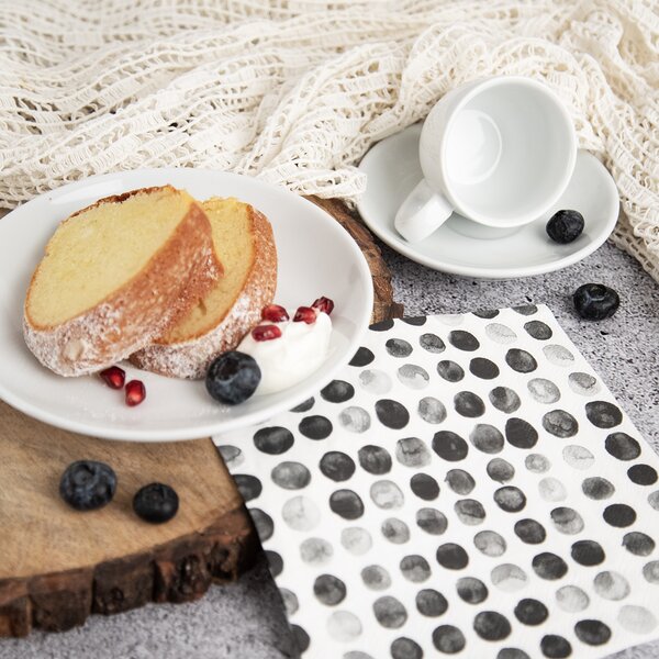 Servírovací ubrousky puntíky 33x33 cm