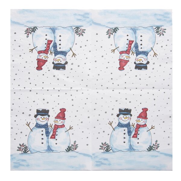 Servírovací ubrousky SNĚHULÁK