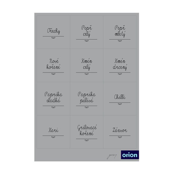 Samolepky na dózy GREY 