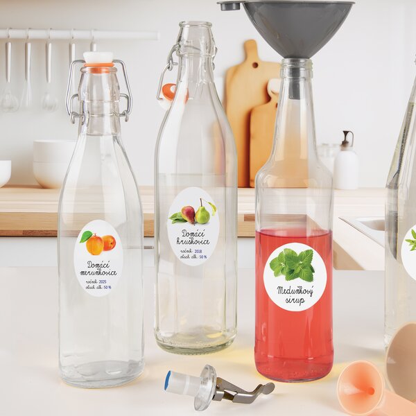 Samolepky na láhve Domácí meruňkovice