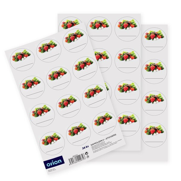 Samolepky na dózy zelenina