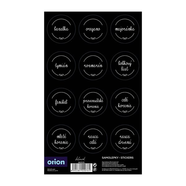 Samolepky na kořenky BLACK 