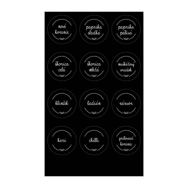 Samolepky na kořenky BLACK 