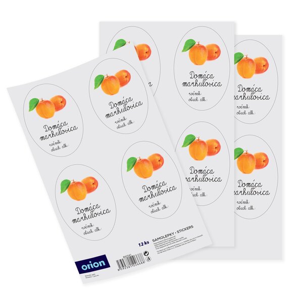 Samolepky na láhve Domáca marhuľovica