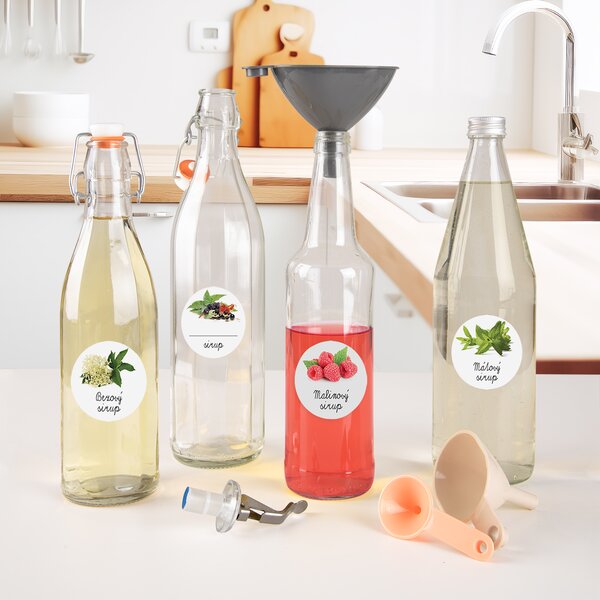 Samolepky na láhve Malinový sirup