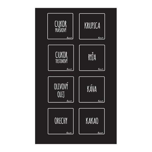 Samolepky na dózy BLACK