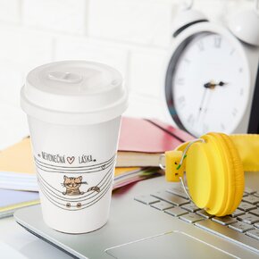 Termohrnek NEKONEČNÁ LÁSKA kočka 0,35 l