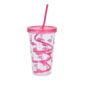 Pohár s víčkem a brčkem 0,45 l